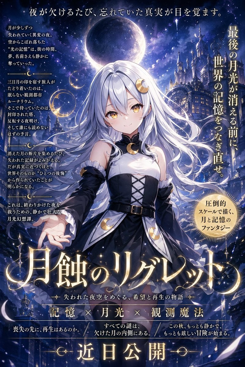 Celestial Anime Fantasy Movie Poster — AI image template example