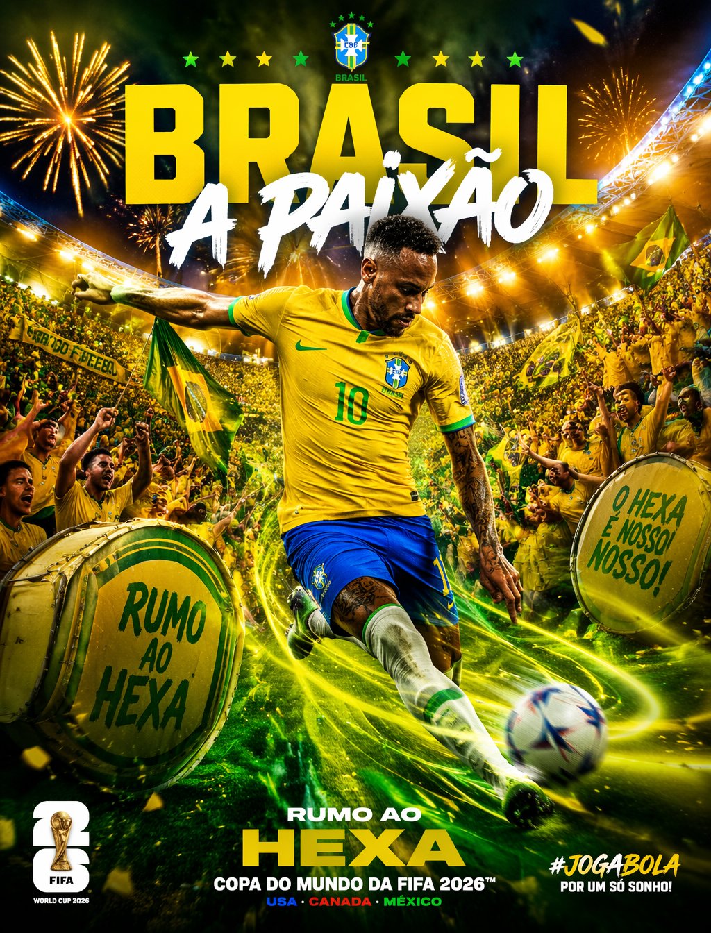 Brazil Passion Power Shot Poster