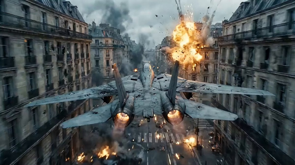 Hollywood Blockbuster Transformer Scene Prompt (Paris to Shanghai)