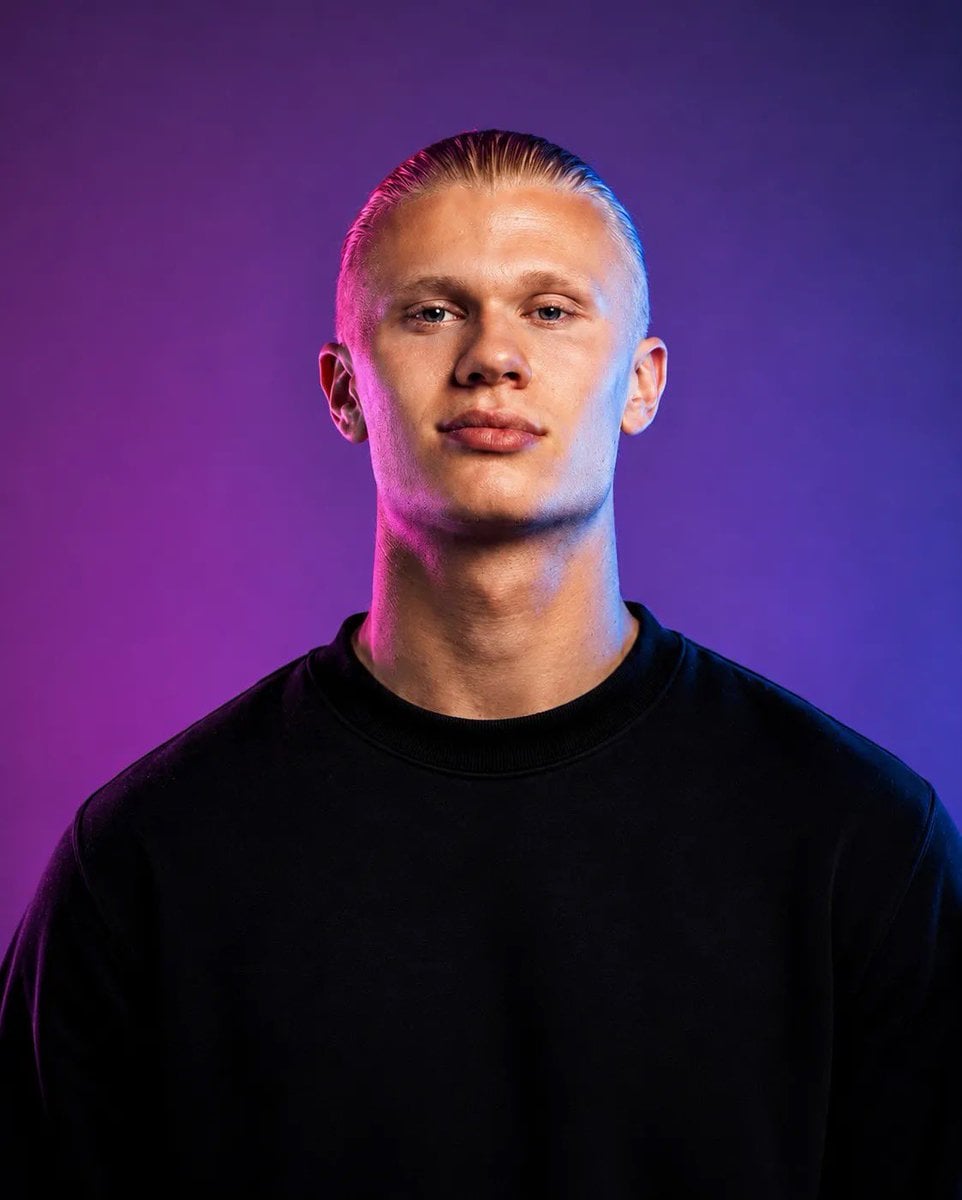 Male Studio Neon Portrait — AI image template example
