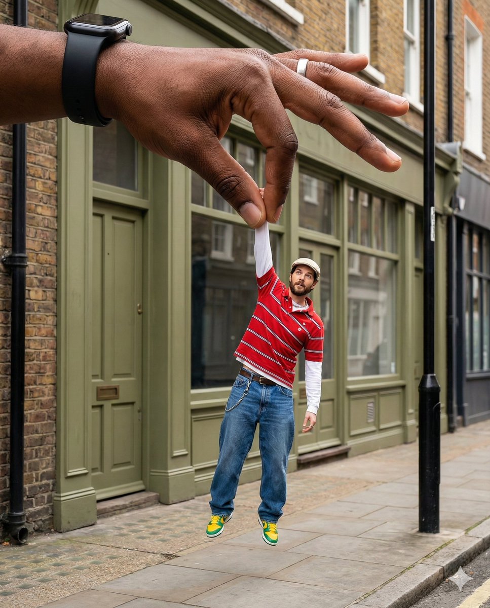 Surreal Forced-Perspective Street Photography with Giant Hand