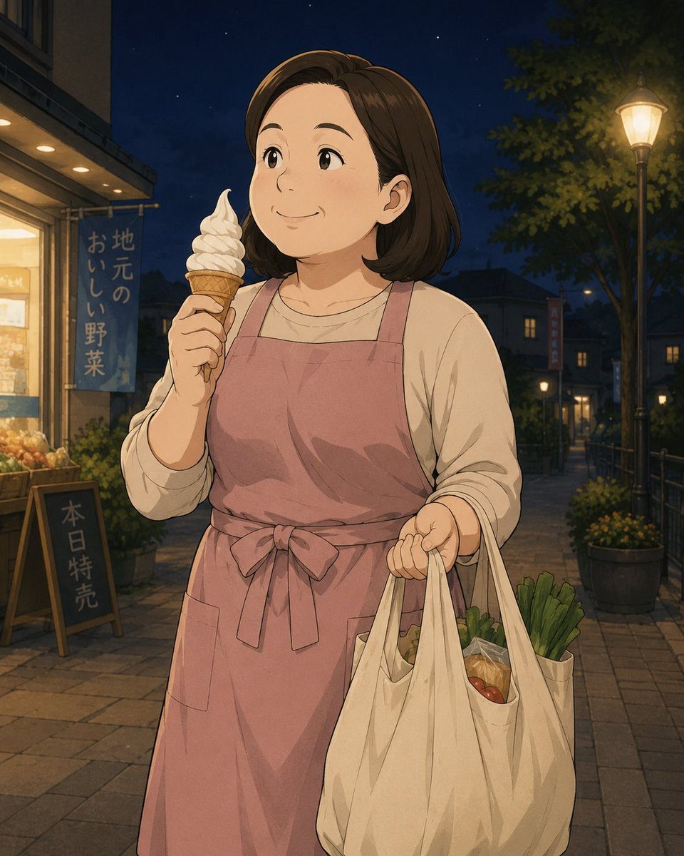 Anime Night Market Grocery Scene