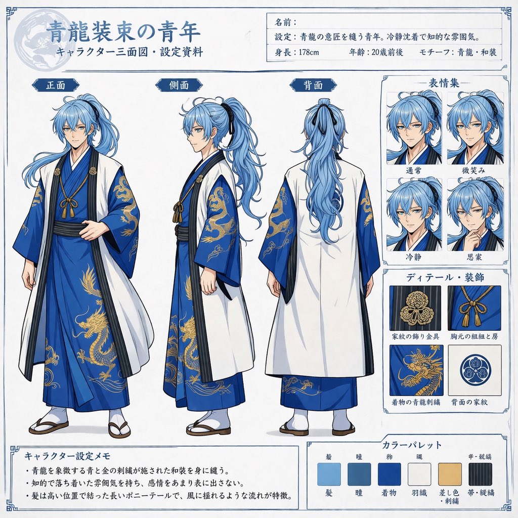 Comprehensive Anime Character Reference Sheet