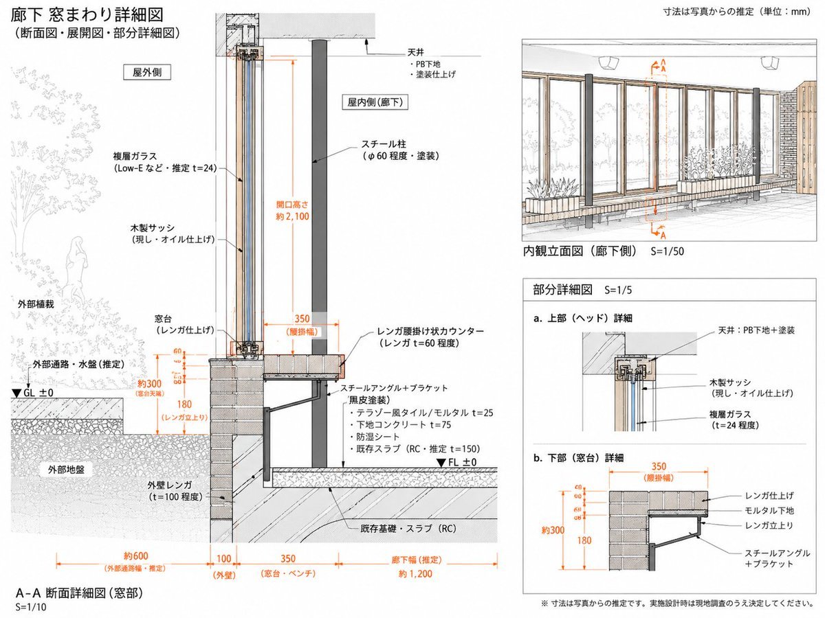 Japanese Corridor Window Detail Sheet