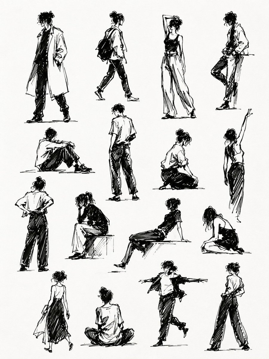 Sketchbook Human Gesture Studies