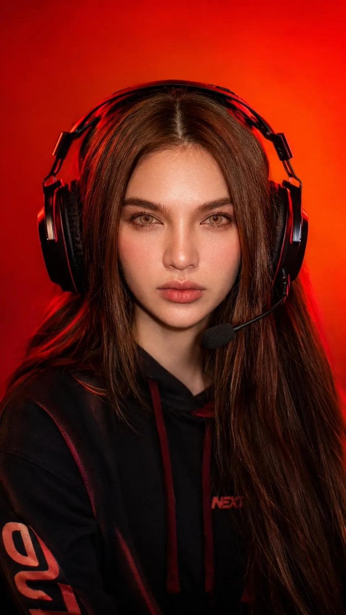 Esports Gamer Studio Portrait — AI image template example