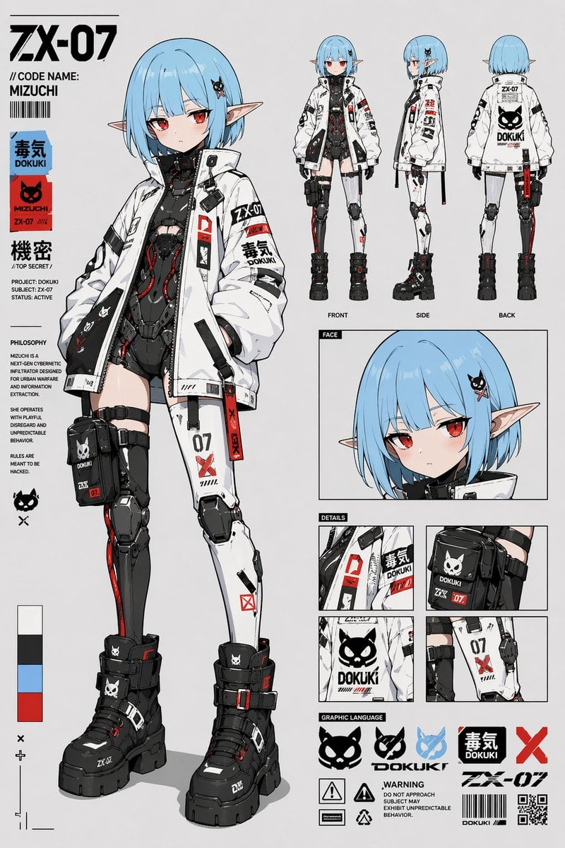 Cyberpunk Anime Character Sheet