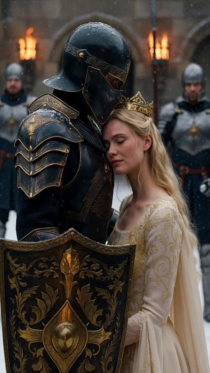 Medieval Knight and Queen Cinematic Close-up