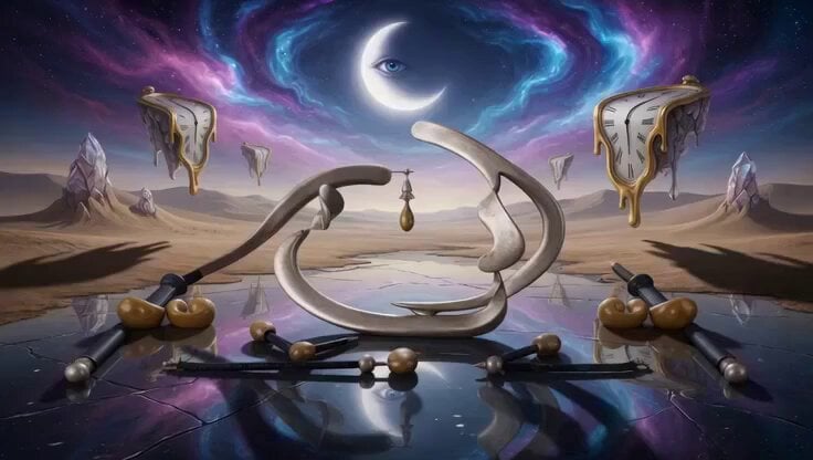 Surreal Molten Gold Sculpture