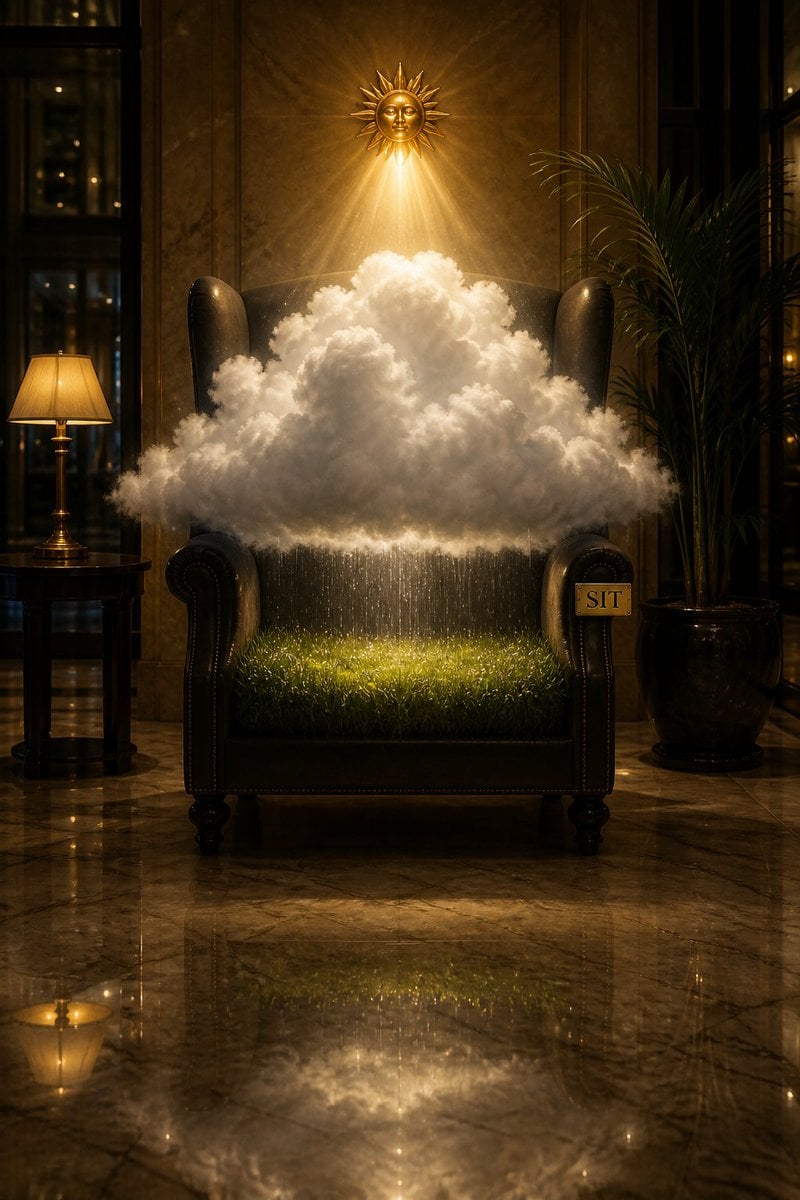 Surreal Weather Armchair in Hotel Lobby