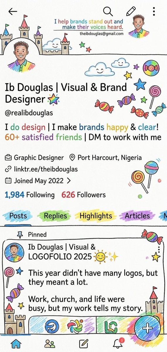 Whimsical Designer Profile UI