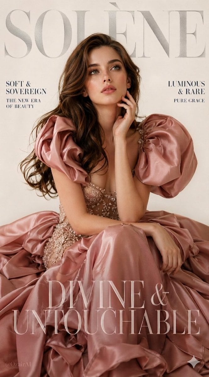 A breathtaking luxury fashion magazine cover — AI image template example