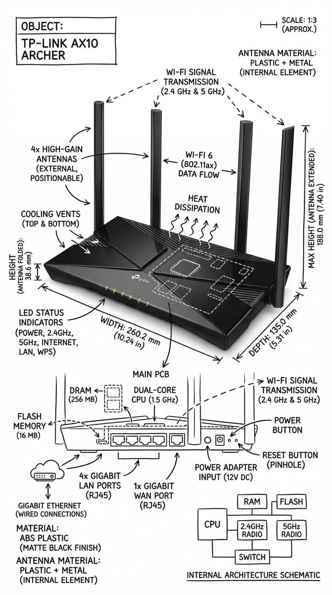 Infographic Image with Technical Annotation Overlay