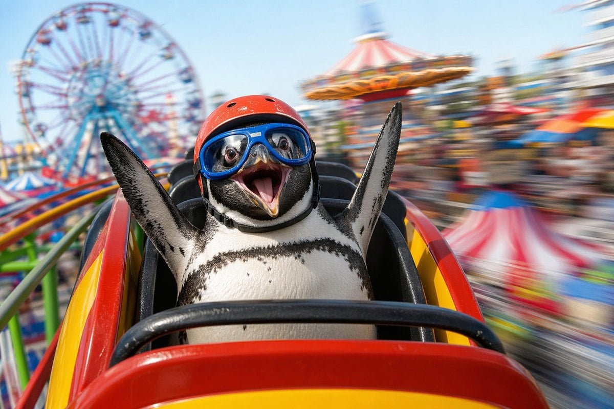 Penguin Roller Coaster Ride