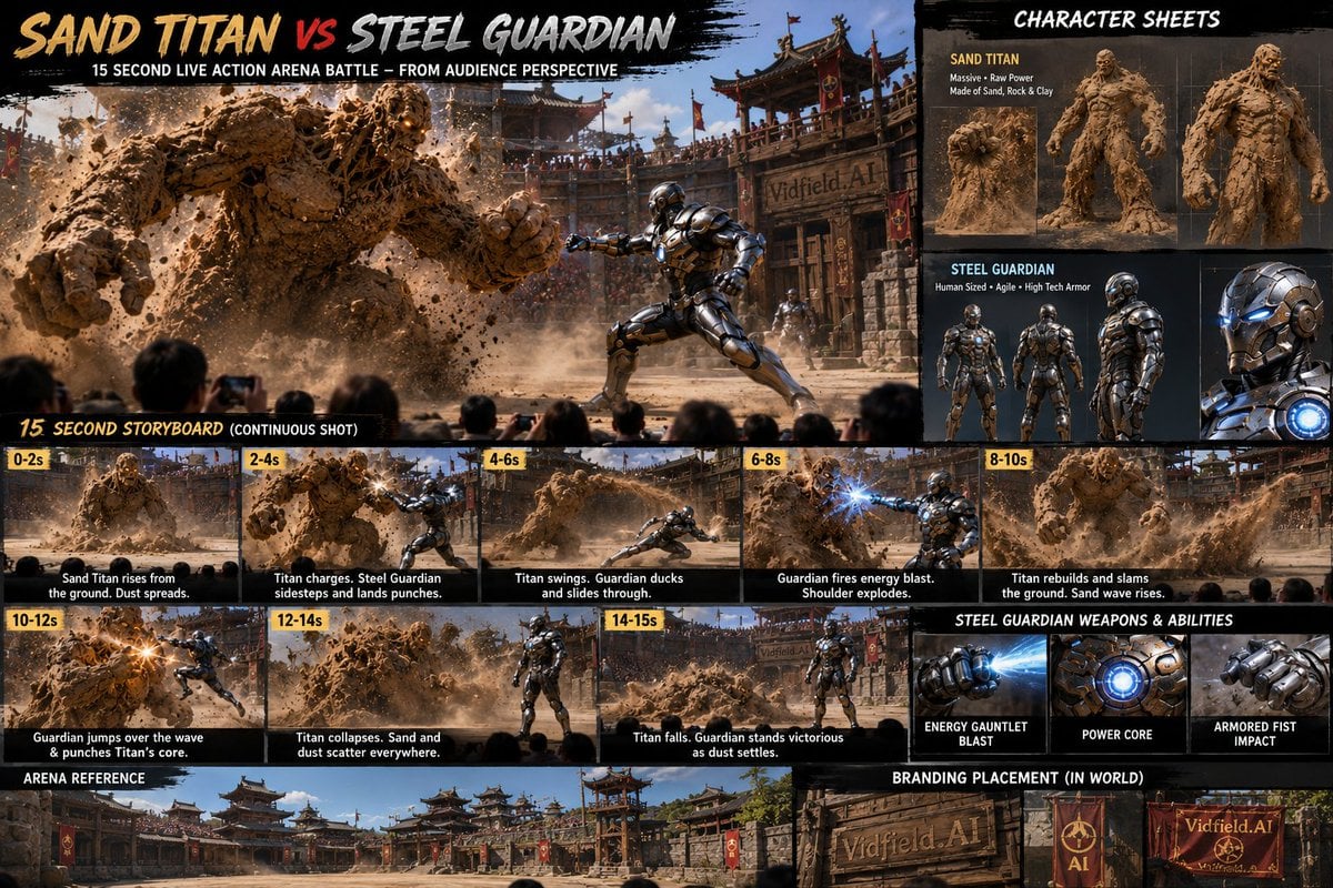 Pre-production Storyboard and Character Sheet