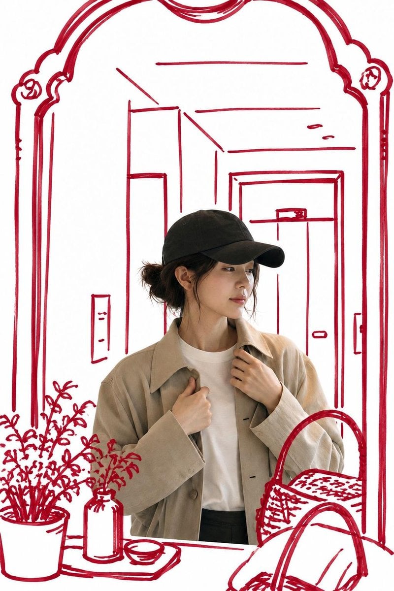 Mirror Selfie Art Transformation — AI image template example
