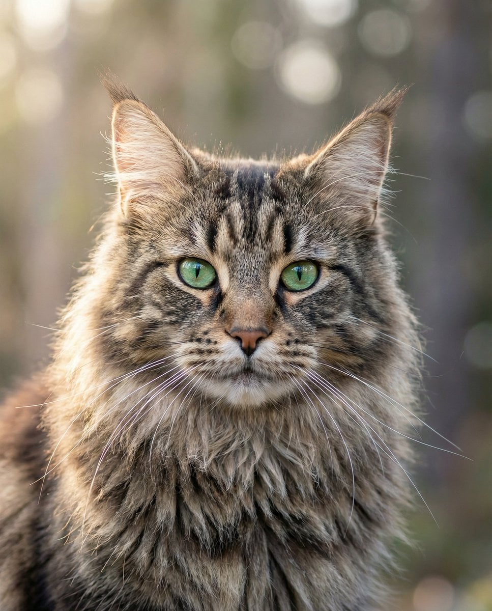 Hyper-Realistic Maine Coon Portrait