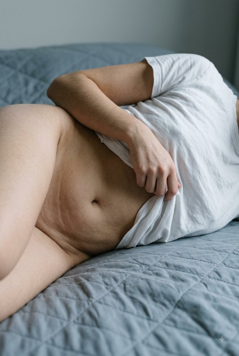 Minimalist Bedroom Body Detail Photography — AI image template example
