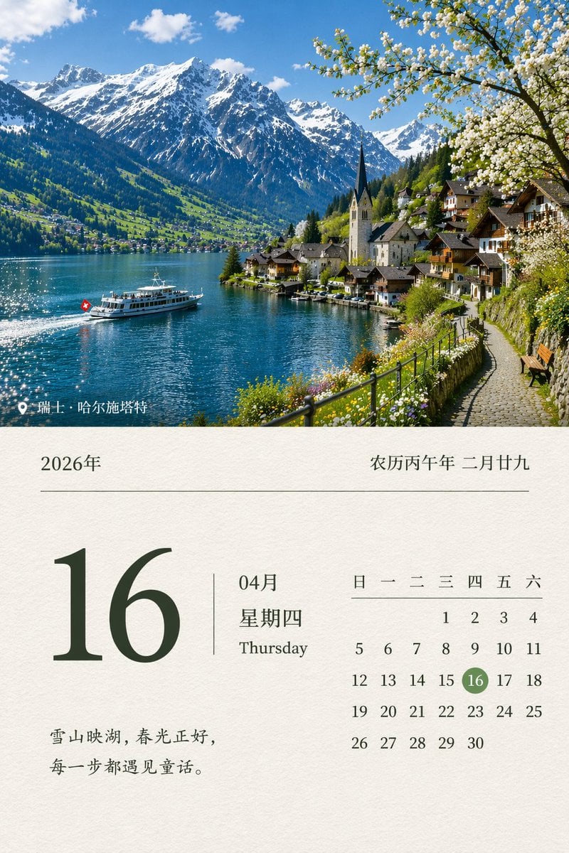 Scenic Landscape Calendar