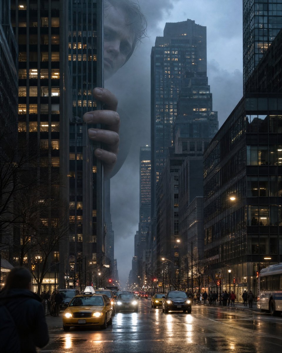 Urban Giant Mystery — AI image template example