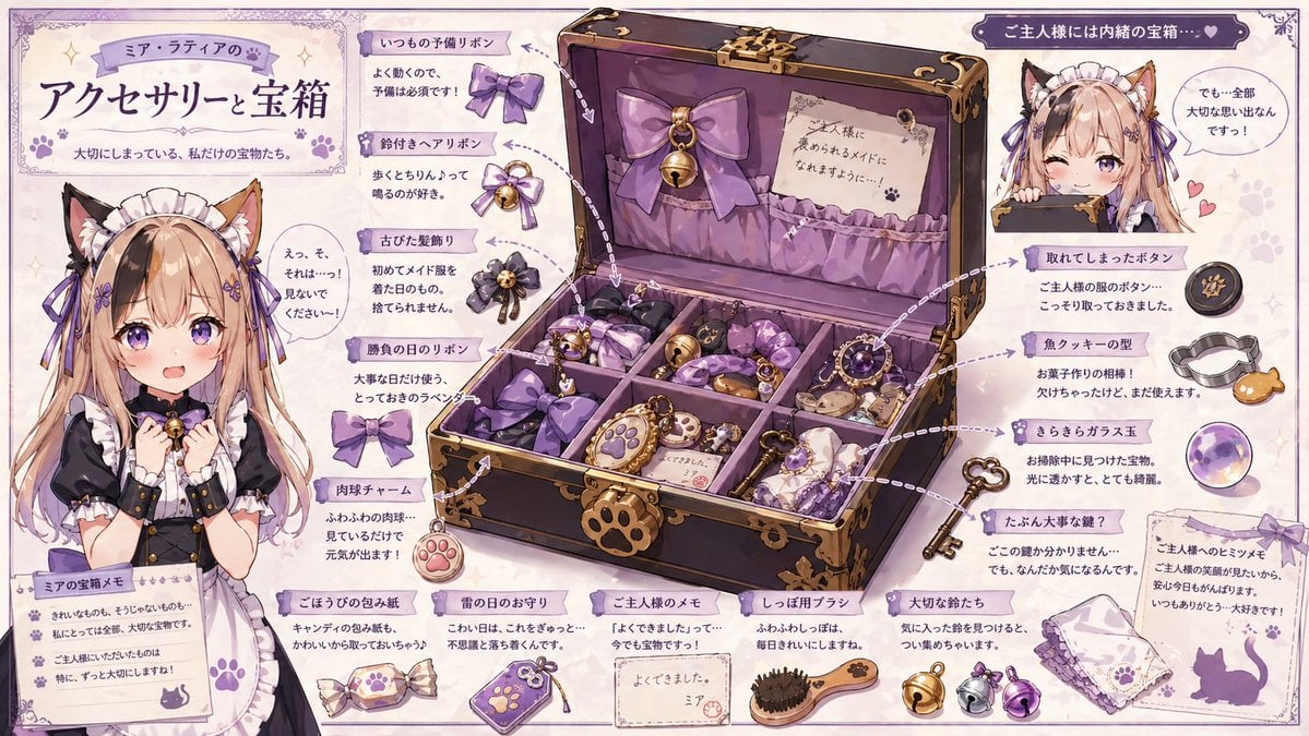 Cat Maid Treasure Box Reference Sheet