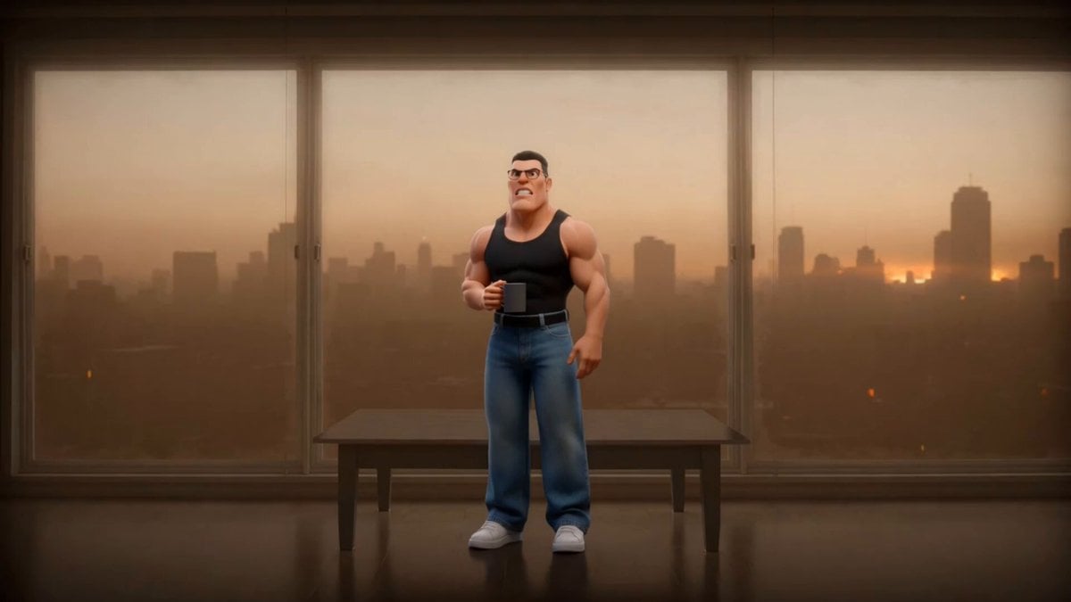 Cinematic CGI Trailer Scene: Smoggy Dawn