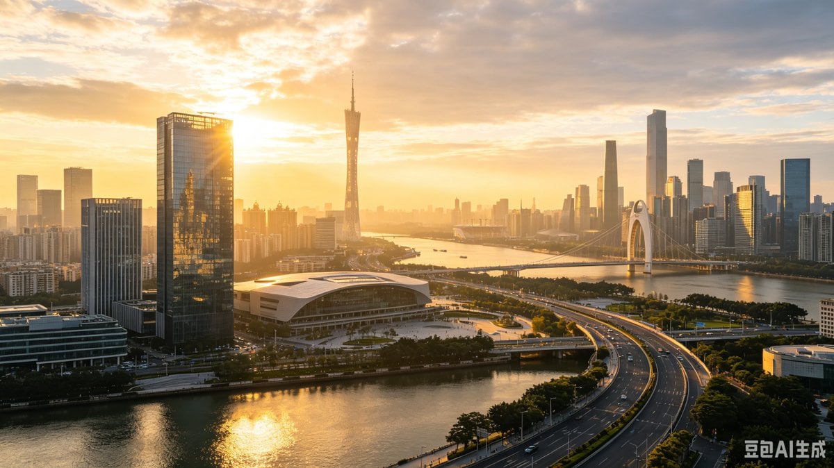 Guangzhou Sunset Skyline