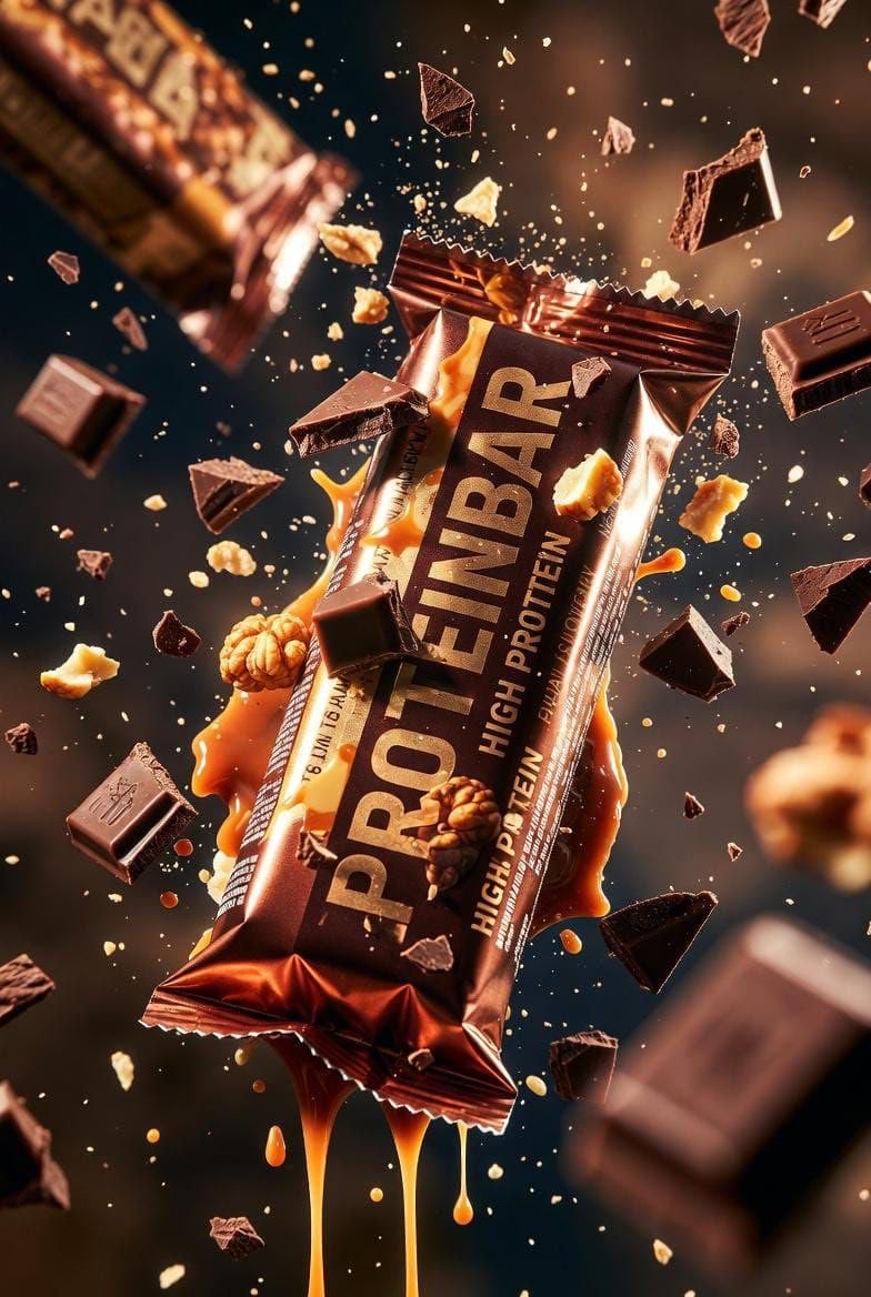 Ultra-cinematic Protein Bar Product Photography