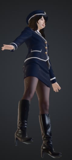 Photorealistic Railway Uniform Portrait reference image 1