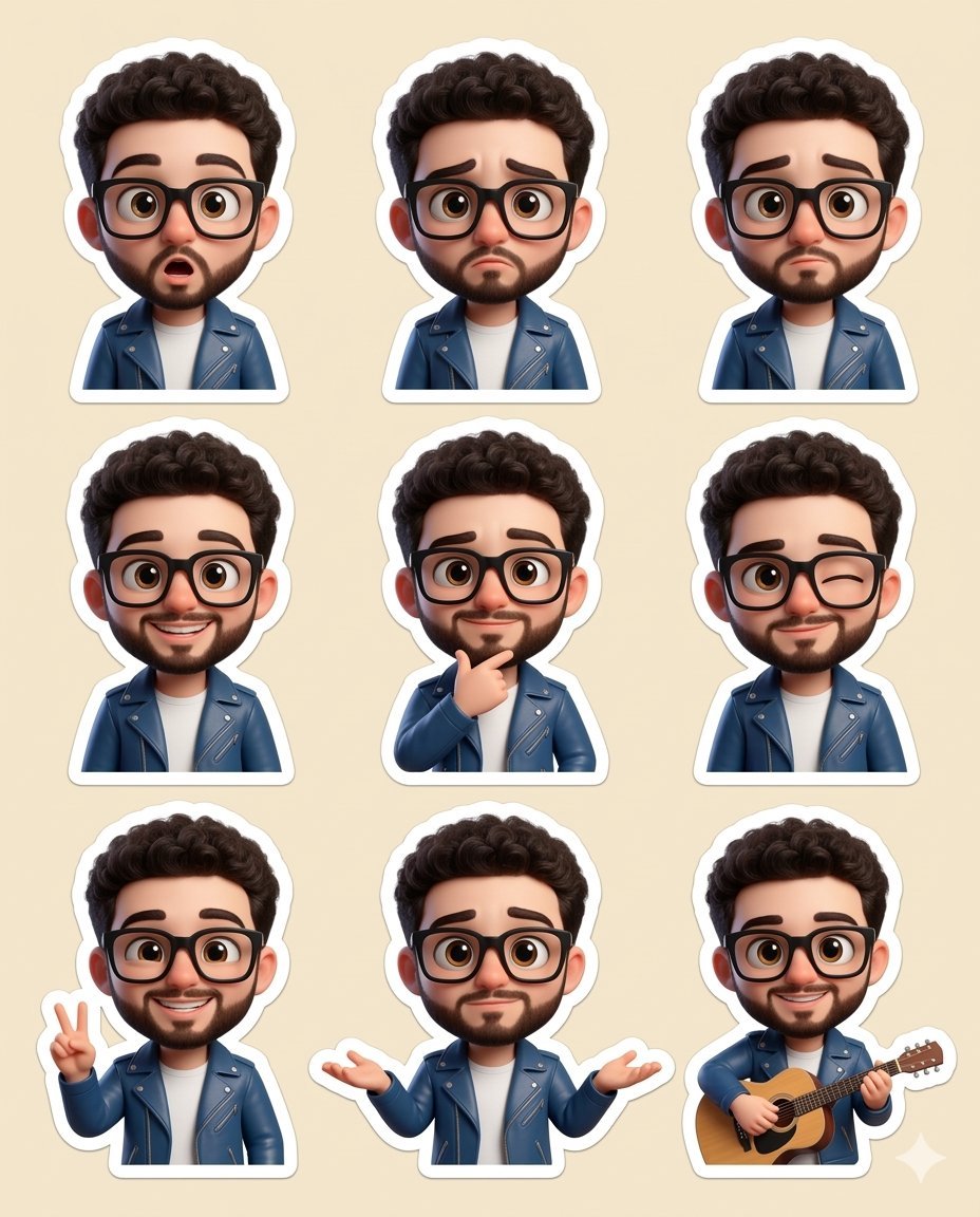 Chibi sticker set prompt for Nano Banana Pro