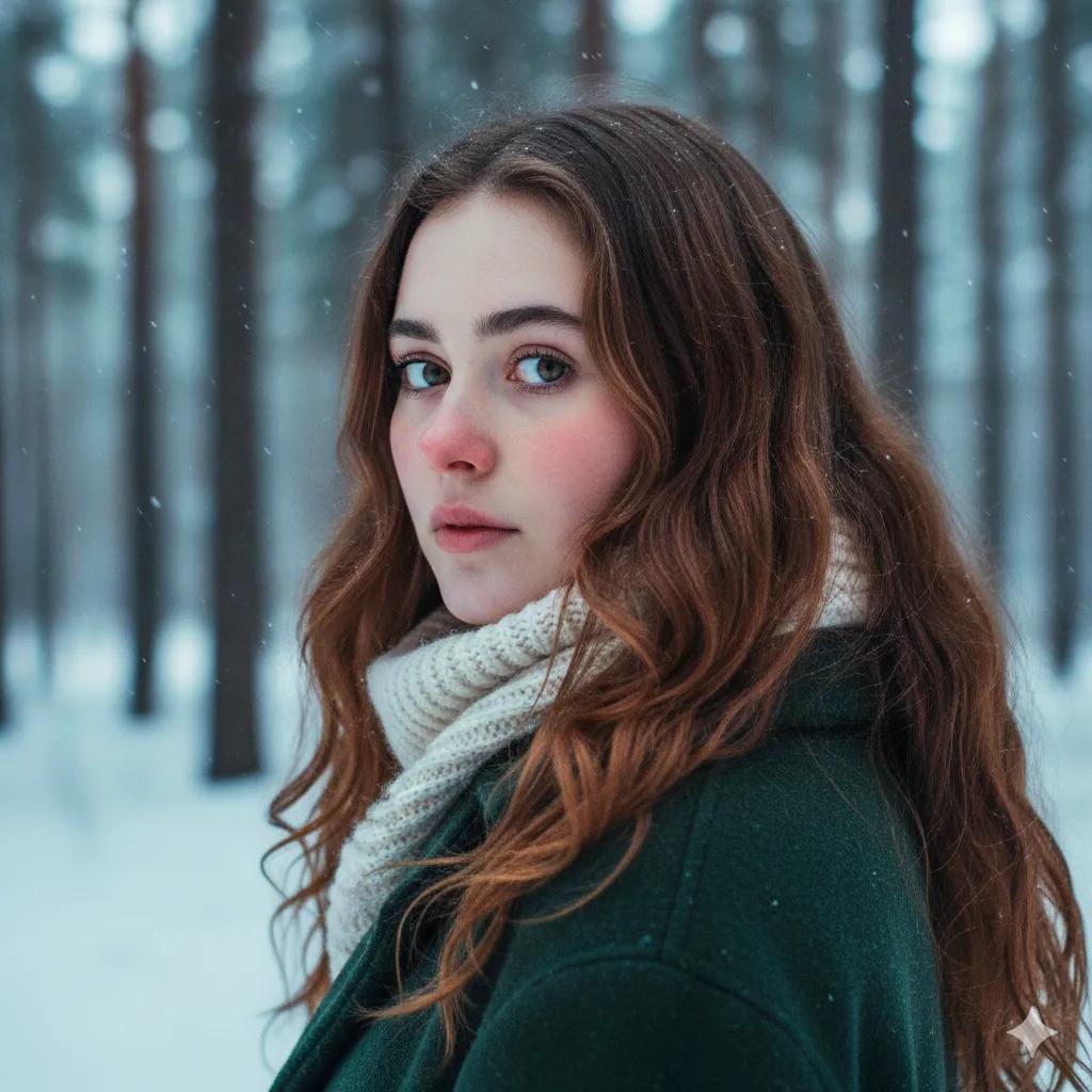 Cinematic Winter Portrait Prompt for Gemini