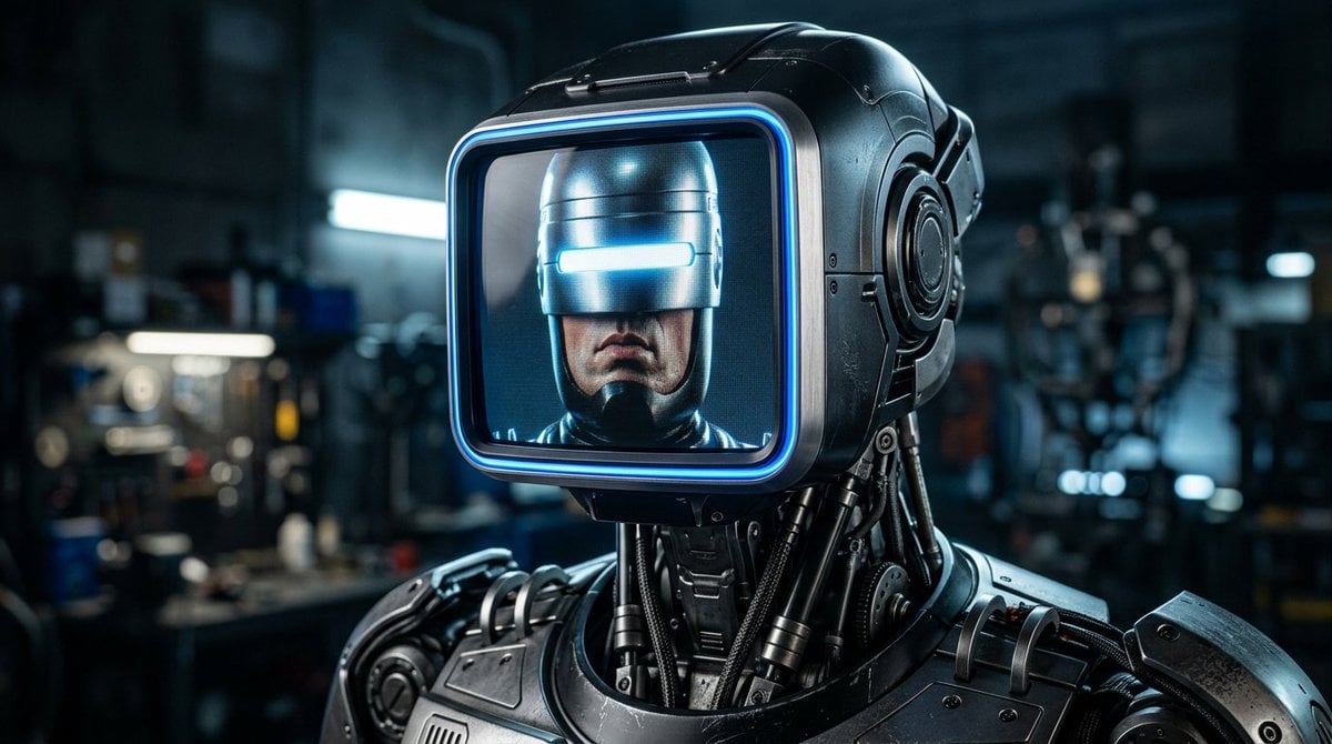 Sleek LCD-Face Robot Prompt