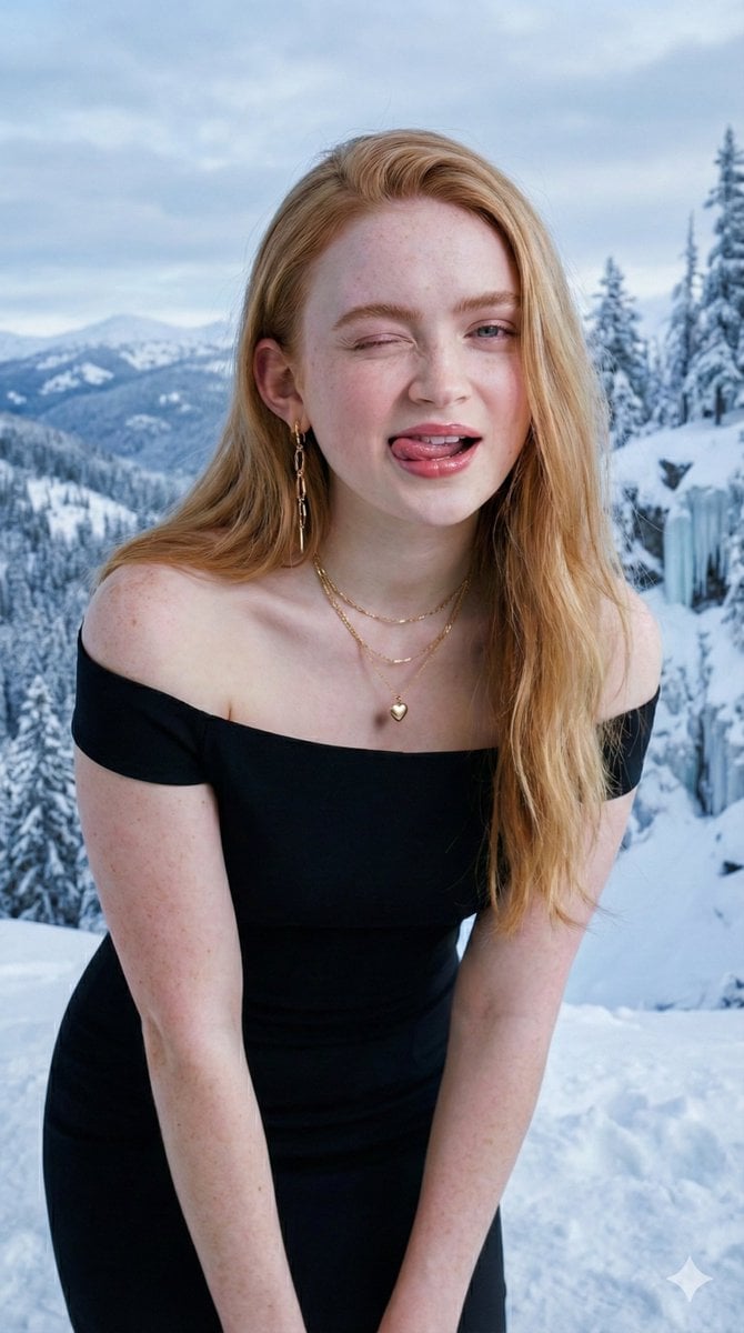 Ultra-Realistic Studio Portrait with Playful Expression