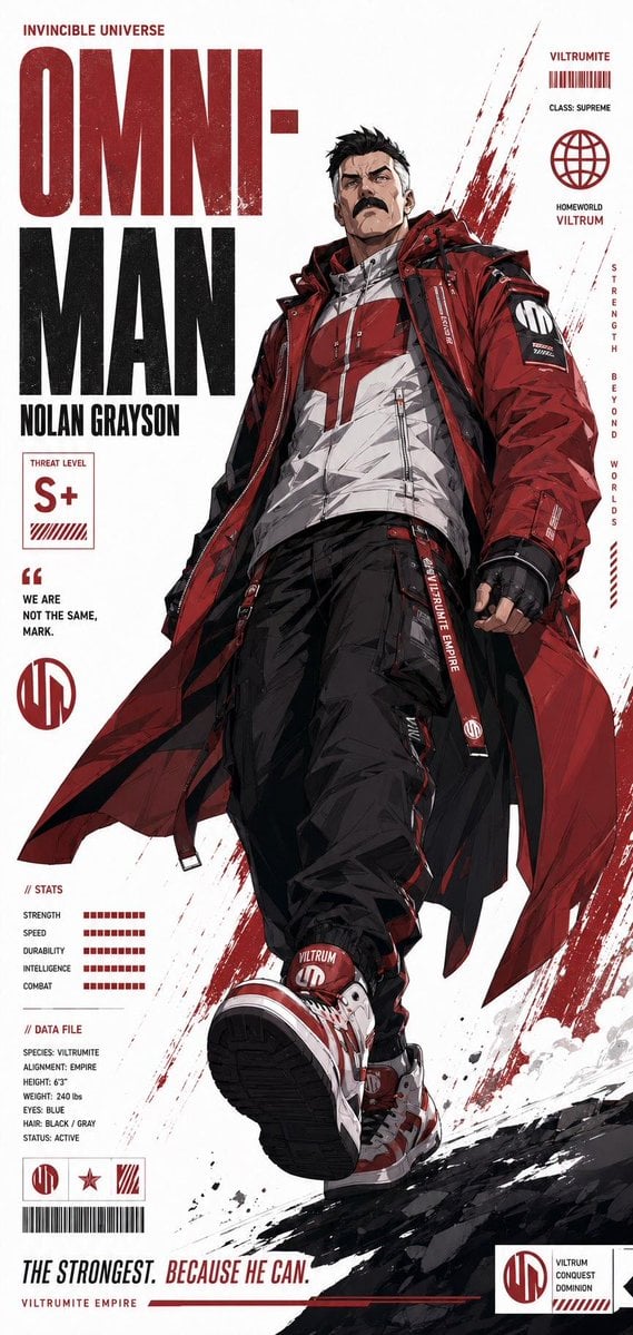 Futuristic Anime Superhero Techwear Poster