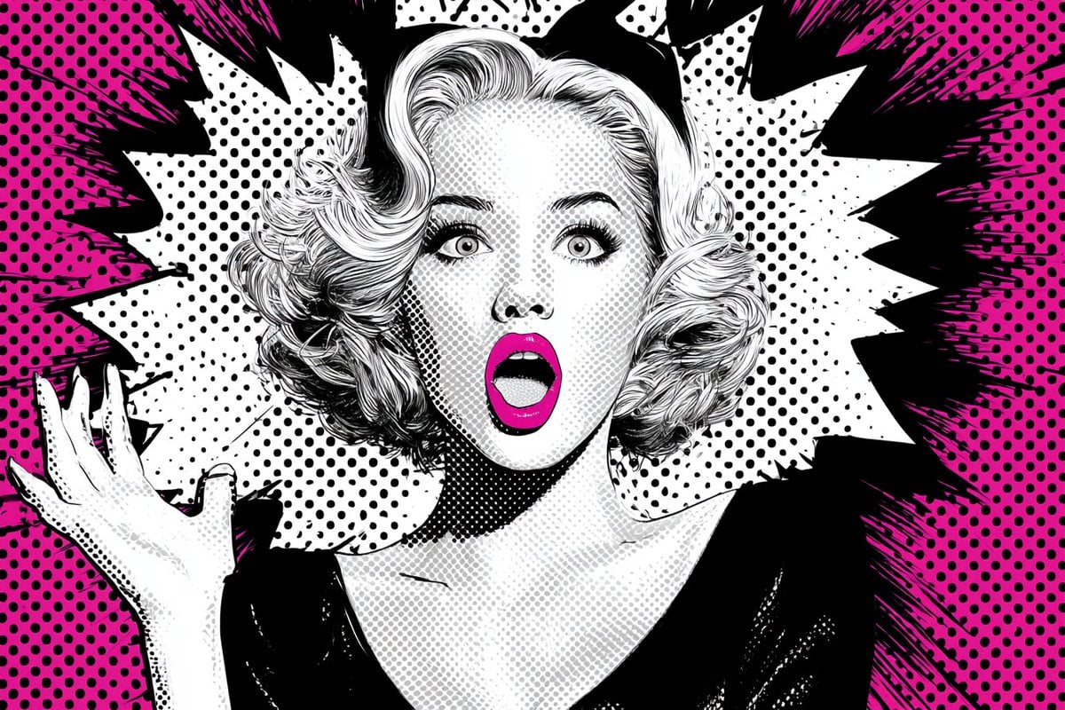 Pop Art Superhero Explosion Poster