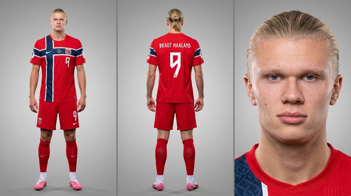 Footballer Triptych Character Card — AI image template example
