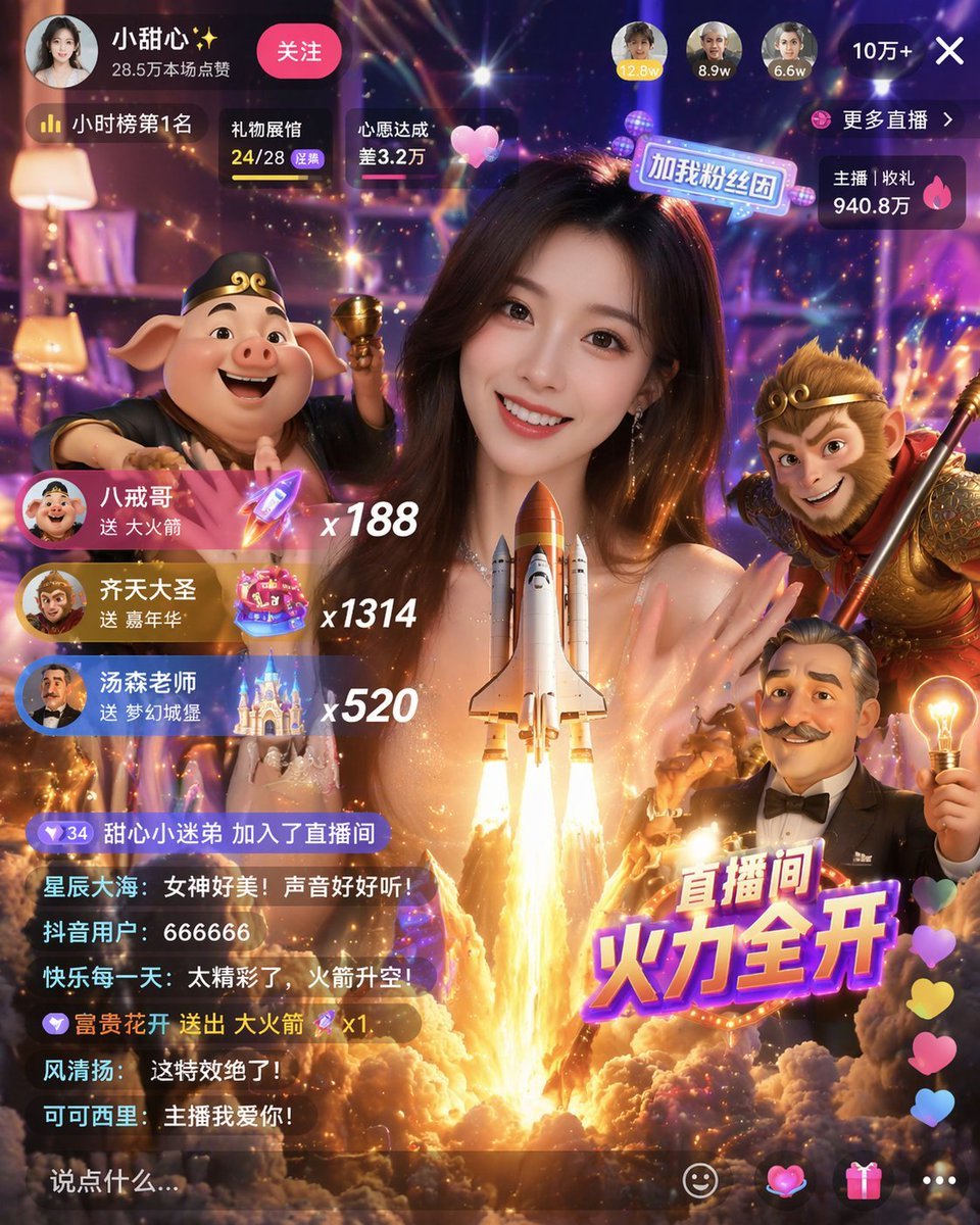 Live Stream UI Mockup with 3D Effects reference image 1