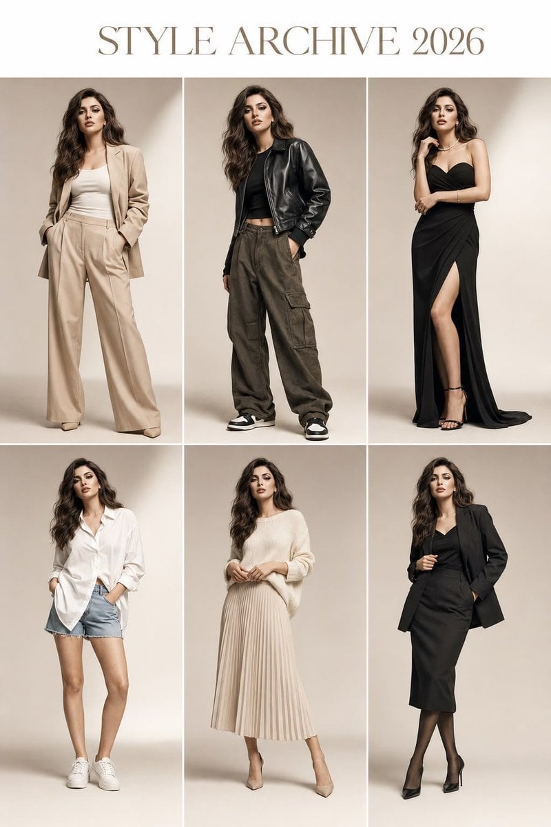 Multi-Panel Fashion Style Archive — AI image template example