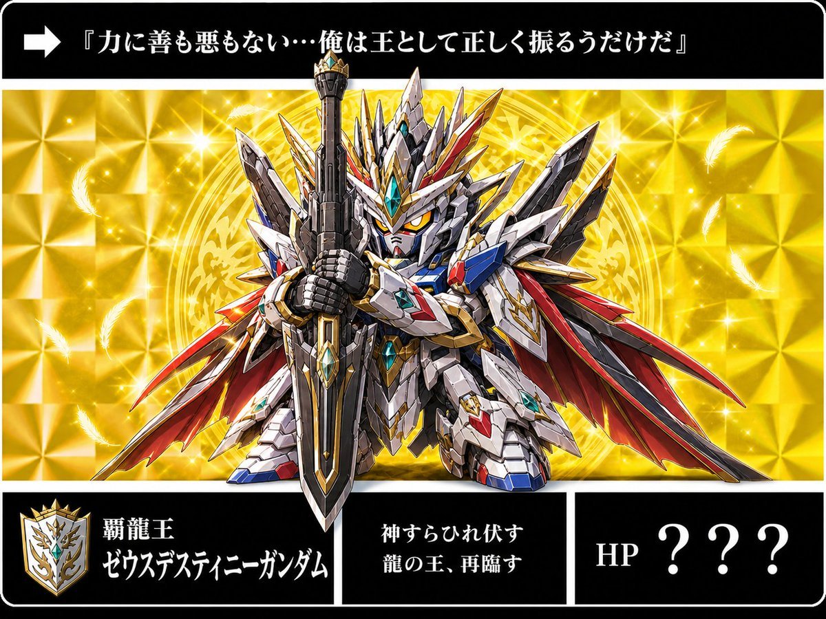 Holographic Dragon King Gundam Card