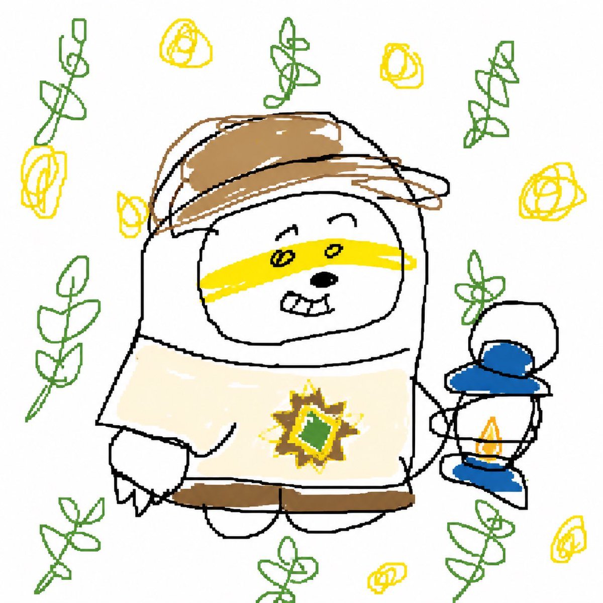 Intentional Low Quality MS Paint Redraw