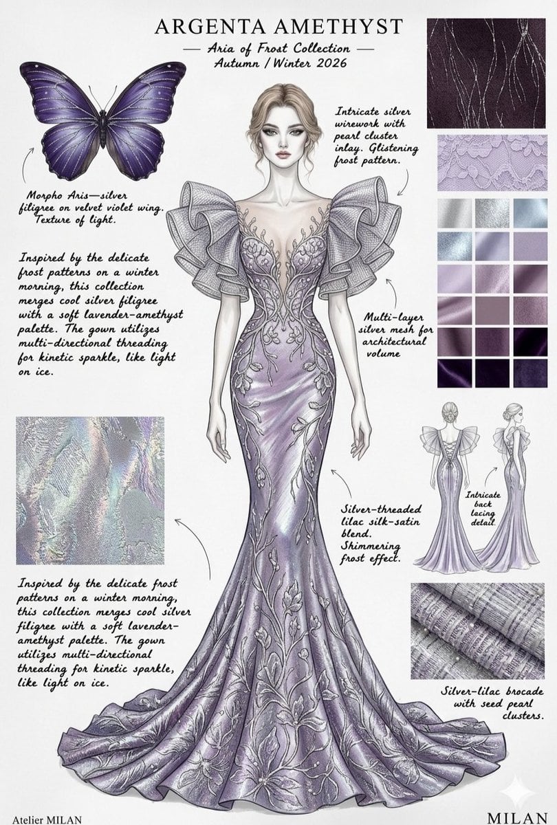 Ethereal Butterfly Couture Sketches