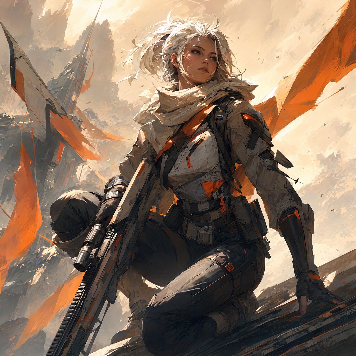Game Splash Art Digital Illustration — AI image template example