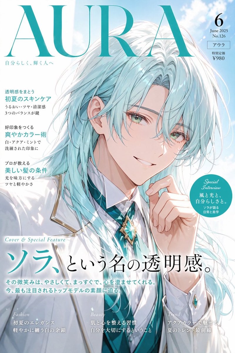 Japanese Aqua Fashion Magazine Cover