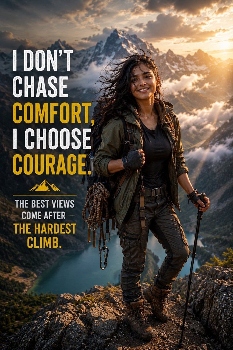 Cinematic Portrait of a Mountain Explorer