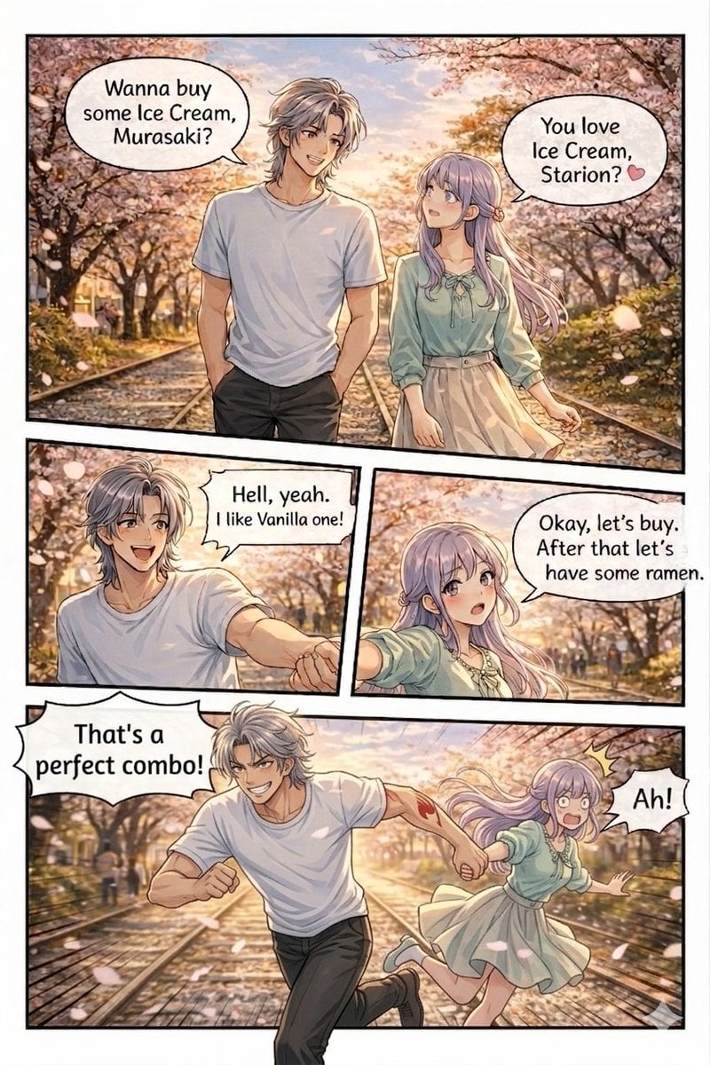 Panel Anime Romance Comic Strip reference image 2
