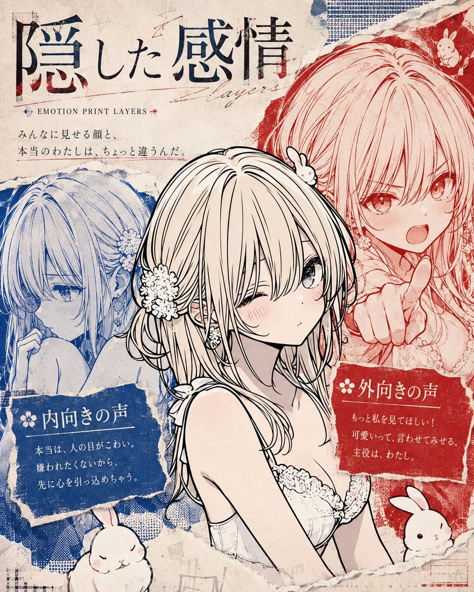 Hidden Emotions Anime Poster — AI image template example