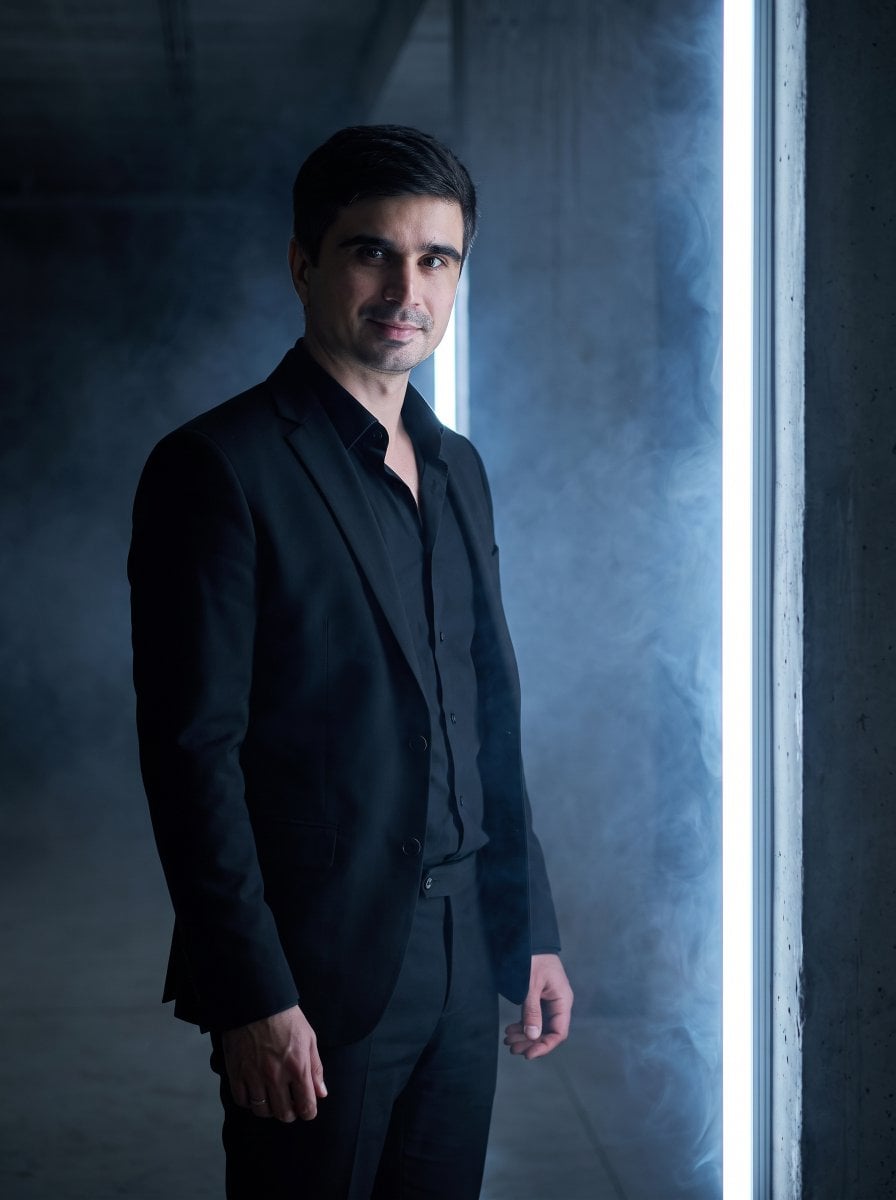 Luxury LED Architectural Portrait — AI image template example