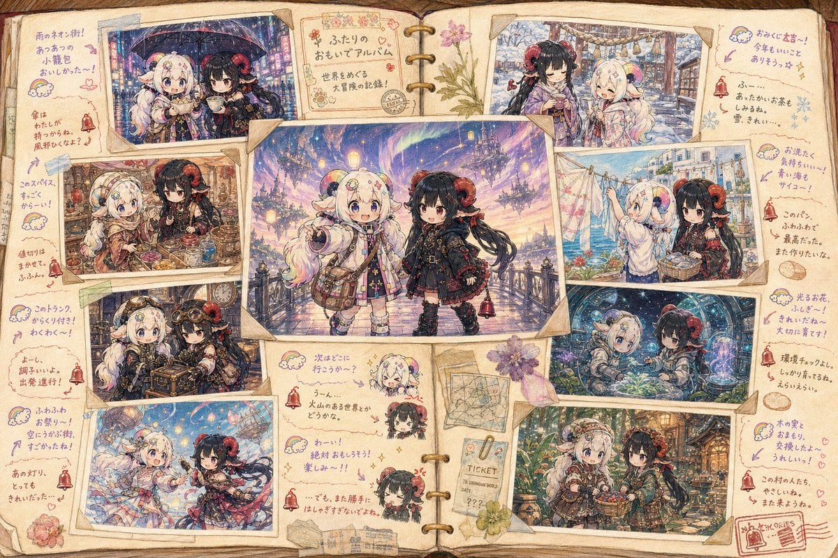 Character Memory Album Illustration
