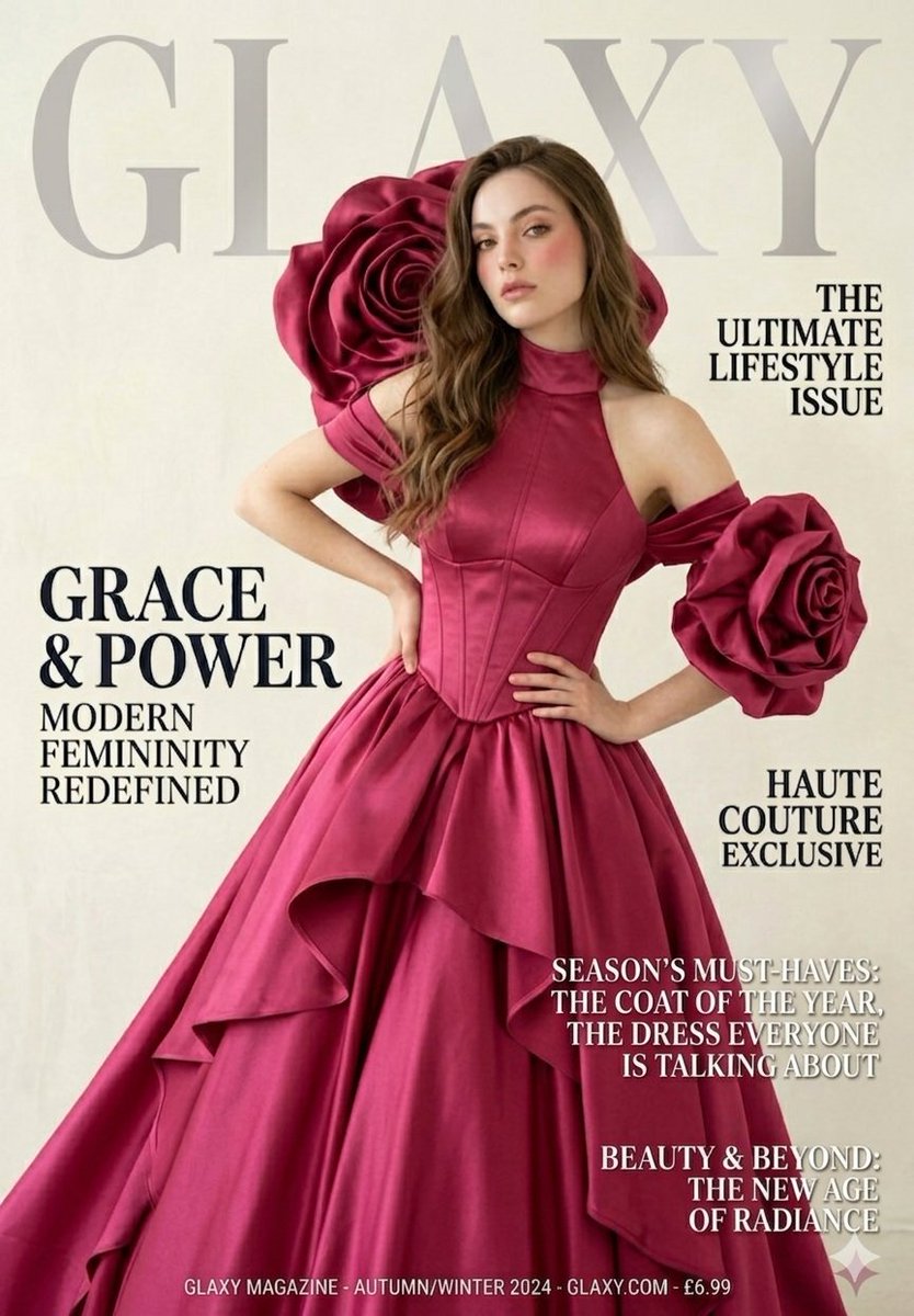 High-End Haute Couture Magazine Cover — AI image template example