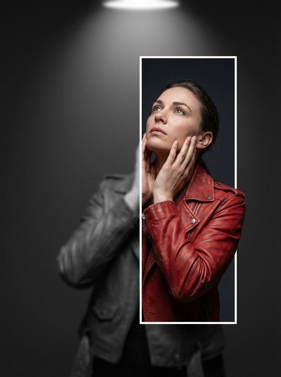 3D Breaking Frame Portrait Prompt